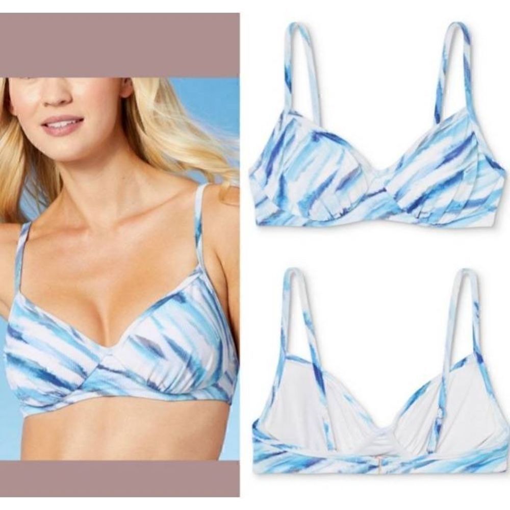 Shade & Shore  NWT 34A Ribbed Bikini Top